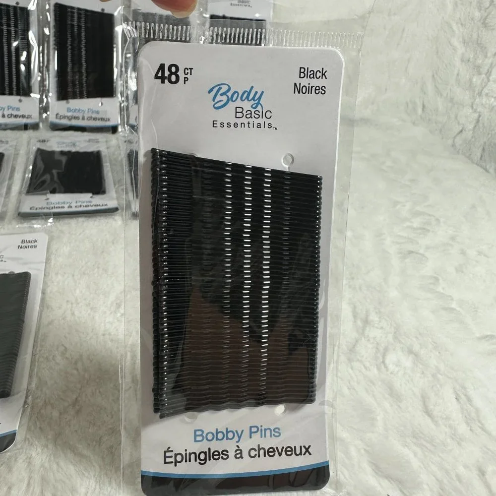 Body Basic Essentials 12 Packs Of 48 Each Black Bobby Pins New